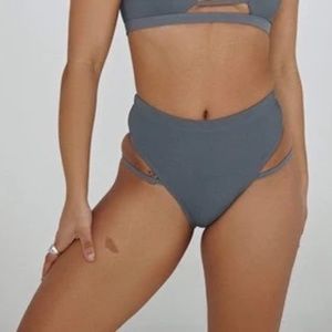 NWT CXIX LA Bottoms - Ribbed Dark Grey